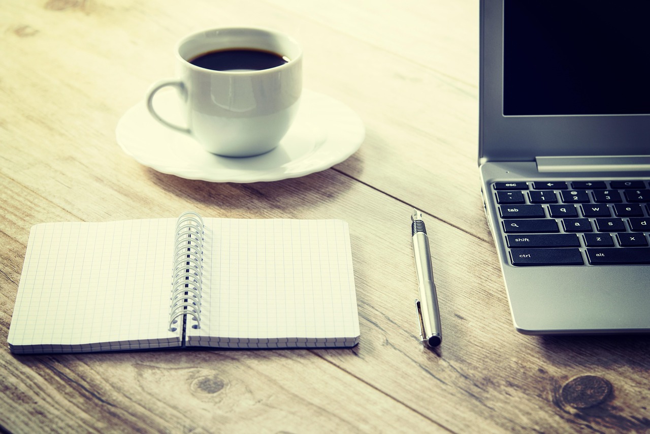 Coffee, computer, cup — Expert Epoxy Flooring Contractors for Durable and Stylish Floors